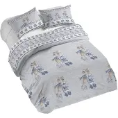 OEM Bettwäsche-Set 250x200 cm, 100% Baumwolle, Rentiermotiv, 3-teilig