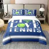 OEM Bettbezug-Set Tennisball, 100% Baumwolle, 135x200 cm, 1 Kissenbezug