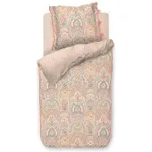 OEM Bettwäsche-Set Jabali Flower, Korallenrot, 200x200+2x80x80 cm