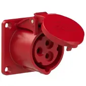Pce 313-9f0 CEE-Anbausteckdose gerade (65x65mm) 16A 3p 9h IP44/IP54 3139f0