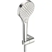 Hansa HANSAVIVA Handbrausegarnitur, 3-strahlige Handbrause, 1750mm Brauseschlauch, 44170220, Farbe: Chrom