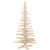 Syfax Holz Weihnachtsbaum KOTKA 180 cm Massives Kiefernholz Natürlich