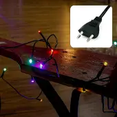 Dripio LED Mini-Lichtkette, 100 bunte LEDs, 14,85 m, mit Stecker, Innen