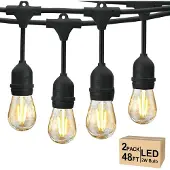 Dripio LED-Lichterkette 30 m, 30 S14 Lampen, warmweiß, wasserdicht, dimmbar