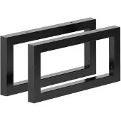 OEM Stahl-Waschtischkonsole 40 cm, matt schwarz, 2er-Set