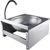 OEM Handwaschbecken mit Kniebedienung, Edelstahl, 40x40x24 cm