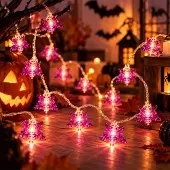 Dripio Fledermaus Lichterkette 20 LEDs lila 3 m Kunststoff IP44 Halloween