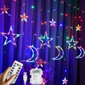 Dripio LED-Lichterkette Sterne & Mond, 3,5 m, 8 Modi, Innen