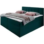 Home affaire Boxbett , blau (nachtblau meliert), B:162cm L:210cm, Komplettbetten, Boxbett