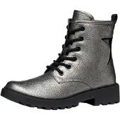 Geox JUNIOR J CASEY GIRL ANKLE BOOTS GRAPHITE/BLACK 40_EU