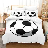 Merkloos Bettwäsche-Set in Kingsize mit Fußballmuster