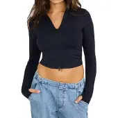 Merkloos Damen Sportjacke mit kurzen Ärmeln
