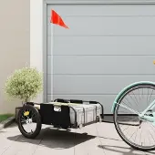 Merkloos Robuster Fahrradanhänger für Einkäufe und Ausflüge
