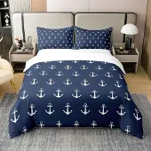 OEM Bettbezug-Set 100% Baumwolle, Ozean-Motiv, Doppelbett, 3-teilig
