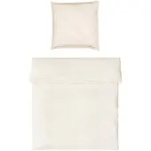 OEM Bettwäsche-Set 155x220 cm + 80x80 cm, 100% Baumwolle, champagner