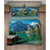 OEM Bettwäsche-Set 200x200 cm, Tiermotiv, 100% Baumwolle, 3-teilig