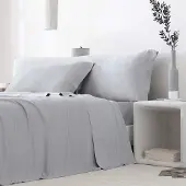 OEM Bettwäsche-Set aus Bambus, grau, Bio, 4-teilig, 180x190/200 cm