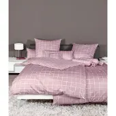 OEM Mako-Satin Bettwäsche 135x200 cm + Kissen 80x80 cm, Grau