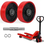 OEM 2 Hubwagenräder 180x50 mm Polyurethanmit Kugellagern und Achse