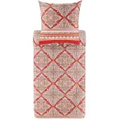OEM Bettwäsche-Set 155x220 cm + 1 Kissenbezug 80x80 cm, rot