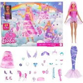 Mattel Barbie Adventskalender 2025 Fantasy-Welt 24 Überraschungen