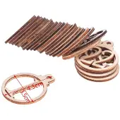 Dripio 25er Set Adventskalender-Zahlenanhänger aus Holz, bunt