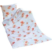 OEM Bettwäsche Tango 2394, 80x80 cm + 135x200 cm, Seersucker, korallenrot