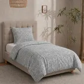 OEM Bettwäscheset 135x200 cm, 100% Baumwolle, 2-teilig, Grau