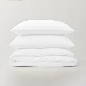 OEM Bettwäsche-Set 1200er Supima-Baumwolle 140x200 cm, weiß