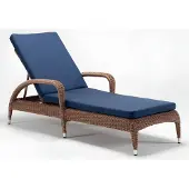 JVmoebel Sonnenliege Liegestuhl Gartenmöbel Modern Sonnenliege Blau Braun