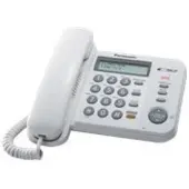 Panasonic KX-TS580EX1, Kabelgebundenes Mobilteil, Freisprecheinrichtung, 50 Eintragungen, Anrufer-Identifikation, Weiß