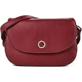Esquire Leder Umhängetasche Athena Crossbody Bag Red dunkelrot