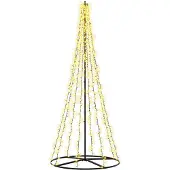 Syfax LED-Weihnachtsbaum EKENAS 235 cm 1000 LEDs Warmes Weiß Stahl