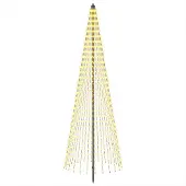 Syfax LED-Weihnachtsbaum 285 cm 744 LEDs Warmes Weiß Eisen Schwarz