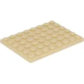 LEGO 25 Stück Bauplatten, 6x8, Beige