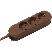 Bachmann SMART Steckdosenleiste 3x CEE7/3 braun, 3x Schutzkontakt