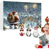 Selius Adventskalender – Kabouter-Puppen-Adventskalender – Weihnachtlicher Plüsch-Adventskalender – Geschenkkiste