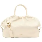 BIASIA Leder Handtasche Schultertasche Ruffle Pretty Bag Avorio weiß