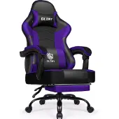 Selius Gaming-Stuhl und Bürostuhl, atmungsaktiv, ergonomisch, verstellbar, schwenkbar, mit Fußstütze