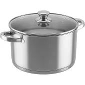 Swiss Haus , Edelstahltopf mit Glasdeckel, 28 cm, Silber