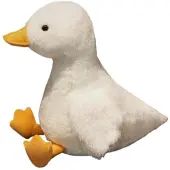 Champracer Plüschtier Ente Kuscheltier 35 cm Weiß