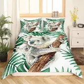 Homewish Bettwäsche-Set Koala Palme 220x240 cm 2-teilig Mikrofaser