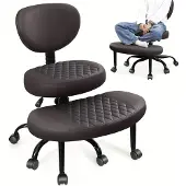 Selius Ergonomischer Kniesitzhocker – Meditationshocker – Bürostuhl – Yogahocker – Stuhl für Menschen mit ADHS – Höhenverstellbar