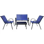Selius Gartenmöbel-Set – Esszimmer-Set – Terrassenmöbel – Balkonmöbel – Lounge-Möbel – Schnell trockender, atmungsaktiver Stoff