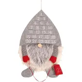 Generisch Filz-Adventskalender für Weihnachten – Wiederverwendbare Weihnachtskalender aus Stoff mit 24 Fächern