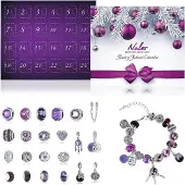 OCreon Adventskalender 2022 - Adventskalender - Anhänger - Weihnachtsfiguren - Geschenke für Mädchen und Frauen - Halskette