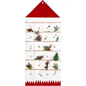 Generisch Adventskalender für Weihnachten mit 24 Fächern – Wiederverwendbare Aufbewahrungstasche für den Adventskalender