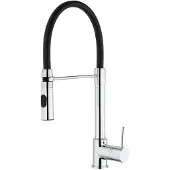 Dripio Einhebel-Küchenarmatur, verchromt, schwenkbar, mit Brauseanschluss