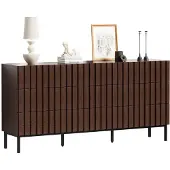 UEV Kommode mit 9 Schubladen 150x34x72cm Dunkelbraun