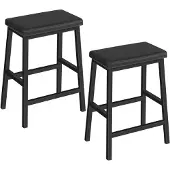 HOOBRO 2er Set Barhocker gepolstert 61 cm Schwarz